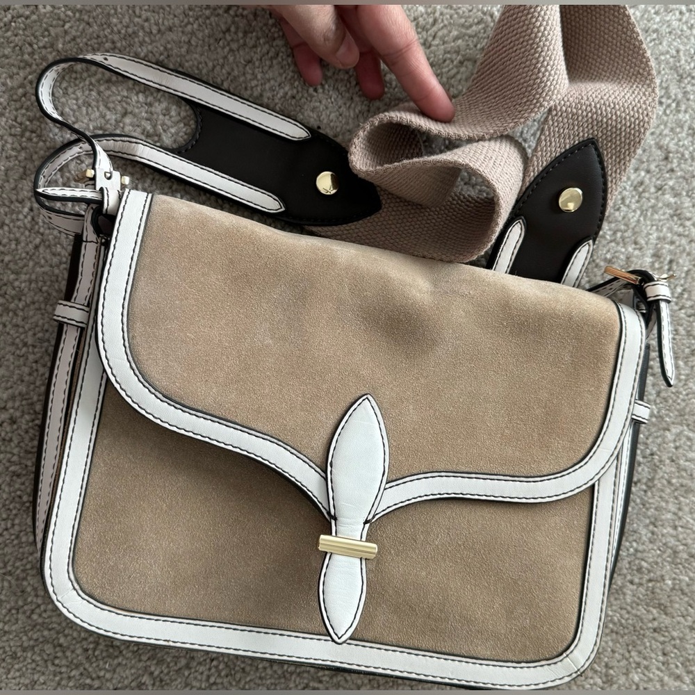 Zara limited edition leather suede shoulder bag - Picture 4 of 9